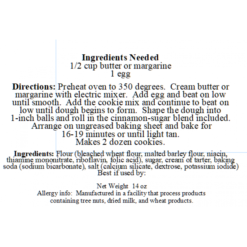 Snickerdoodle Cookies MixTGC